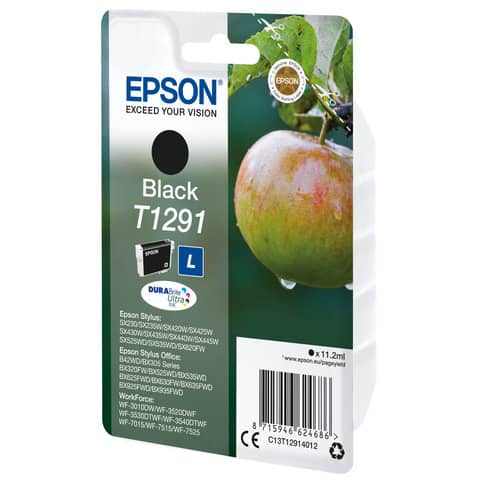 Cartuccia inkjet ink pigmentato Mela T1291 Epson nero C13T12914012